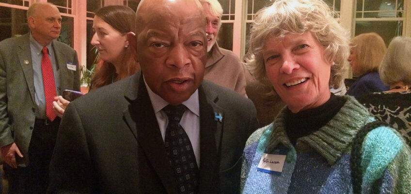 Ruth Larson with one of her all-time heroes, John Lewis (2020)