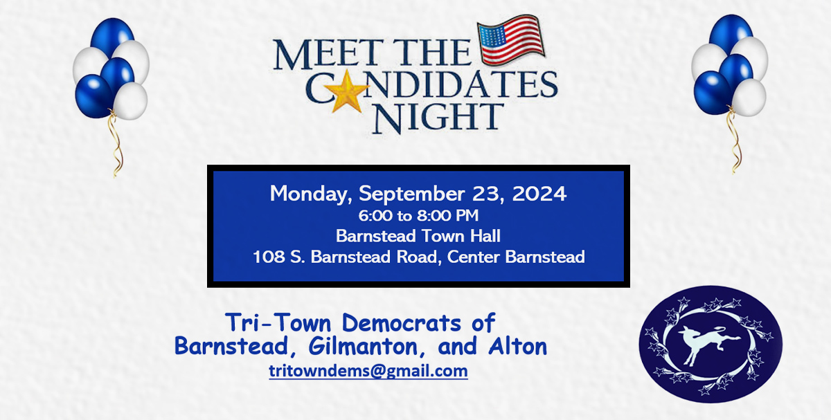 Meet the Candidates Night with the Tri-Town Democrats